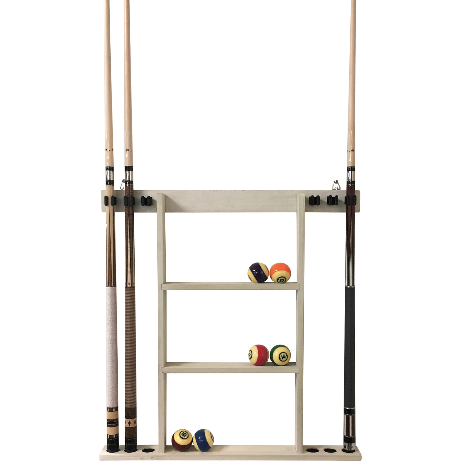 Porte queues mural pour 6 queues patin&eacute;