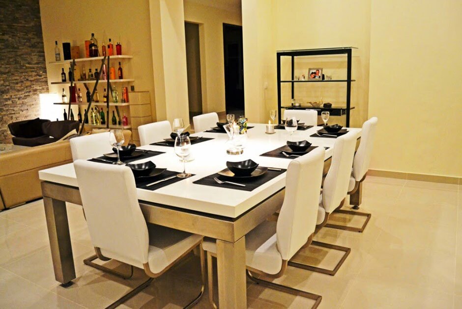 billard table &agrave; manger mod&egrave;le Manhattan blanc