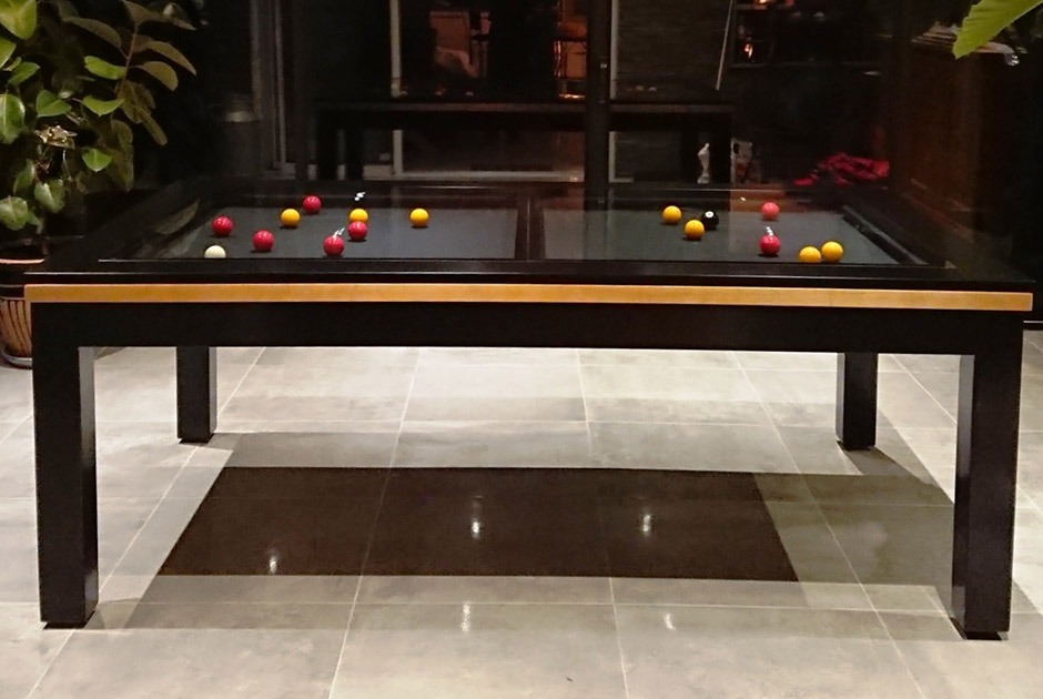 Billard Néro noir et bois Billards Bréton