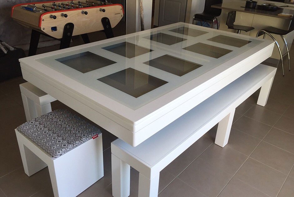 Modèle Duaphine et son plateau-table signé Billards Bréton