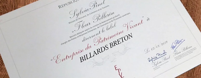 Billards Breton Label Epv