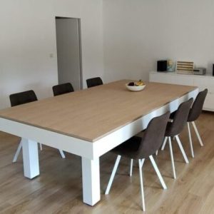Billard table contemporain avec plateau chene