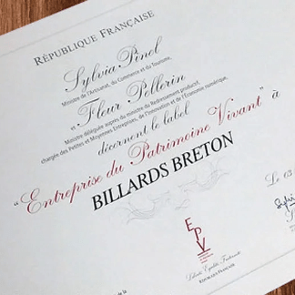 Billards Breton Label Epv