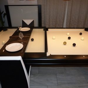 Billard avec plateau table verre