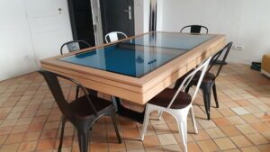 Billards Bréton modèle AERO et son plateau-table en verre