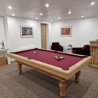 Pacha 2m40 chene naturel table billard américain
