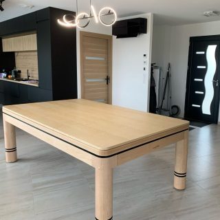 Verso hetre naturel plateau table Billard Verso 2m20 hetre naturel et liserés noirs