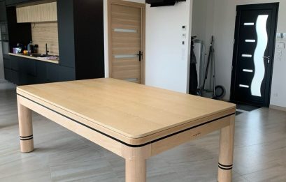 Billard Verso 2m20 hetre naturel et liserés noirs